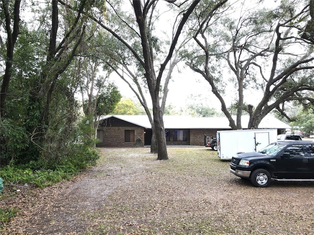 view of single story home