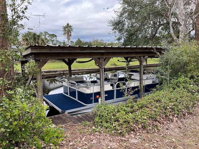 view of dock