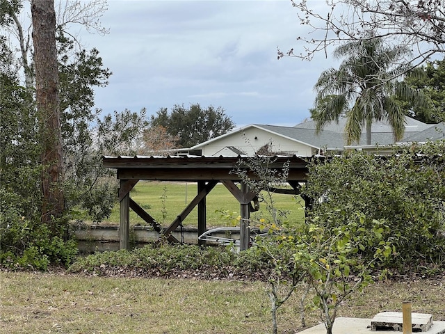 view of community with a lawn