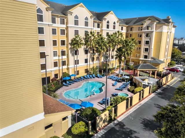 view of pool with a patio