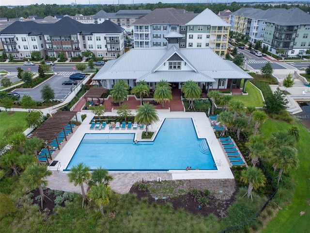 view of pool with a patio