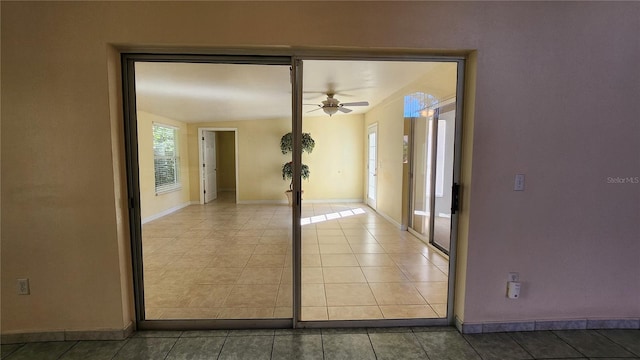 corridor featuring tile patterned flooring