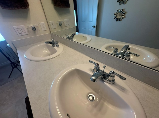 bathroom featuring vanity and tile patterned floors