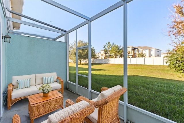 view of sunroom / solarium