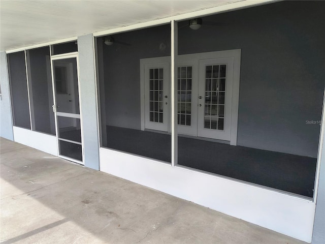 view of patio with french doors