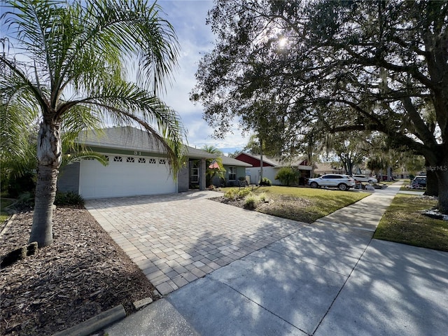 view of front of home featuring a garage