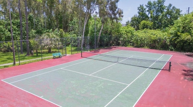 view of tennis court