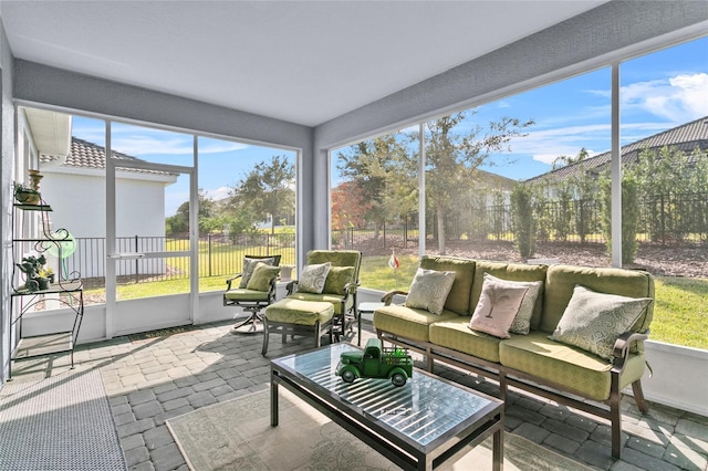 view of sunroom / solarium