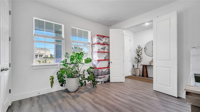 interior space with light wood-type flooring