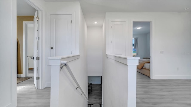 hallway featuring light hardwood / wood-style floors