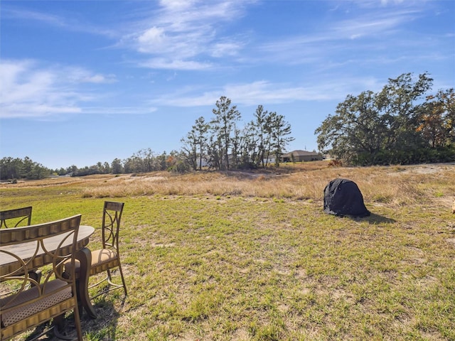 view of yard featuring a rural view