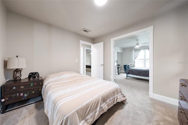 view of carpeted bedroom