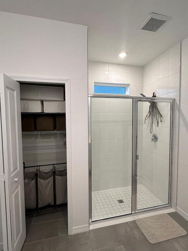 bathroom with walk in shower