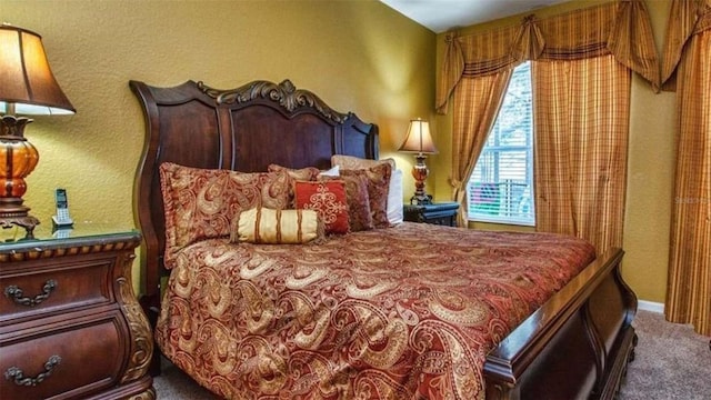 view of carpeted bedroom