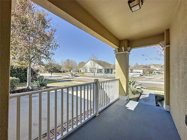 balcony with a residential view