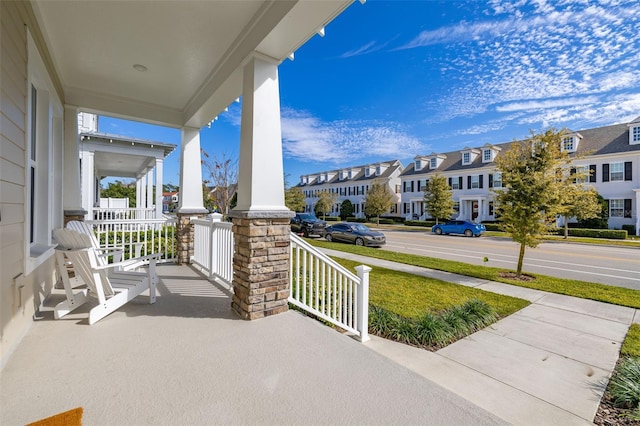 view of patio with a porch