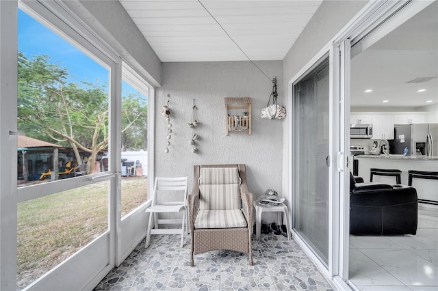 view of sunroom