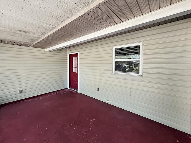 property entrance with a patio area