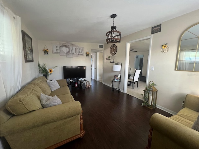 living room with light hardwood / wood-style flooring