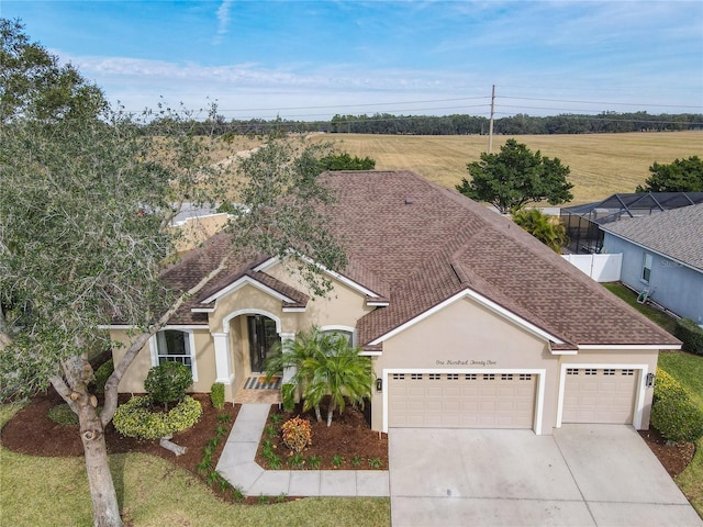 view of front of home featuring a garage