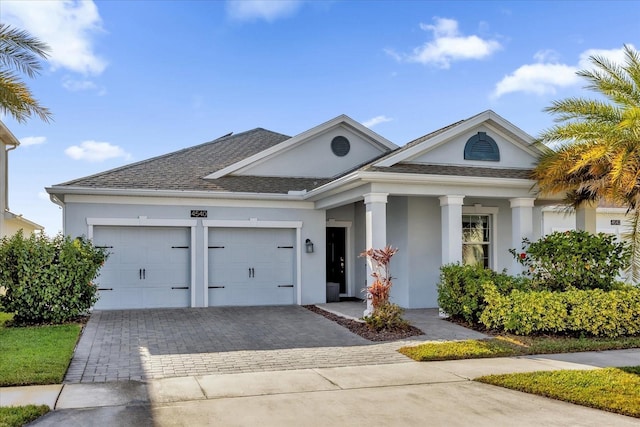 view of front of house featuring a garage