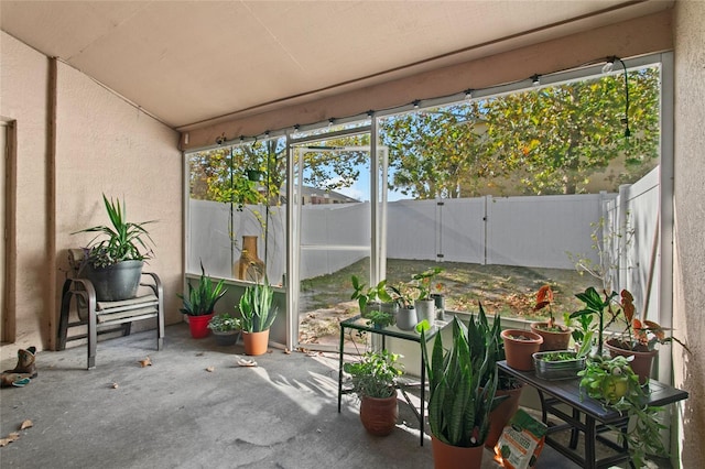 view of sunroom