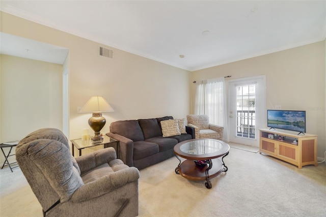 view of carpeted living room