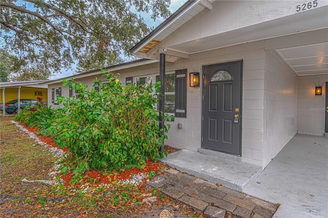 view of property entrance