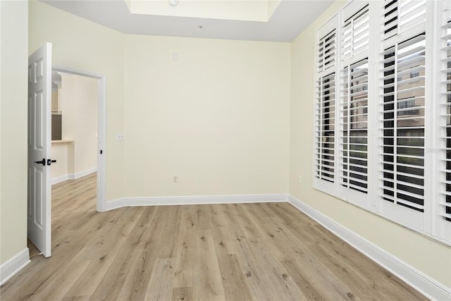 empty room featuring light hardwood / wood-style floors