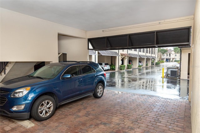 garage featuring cooling unit