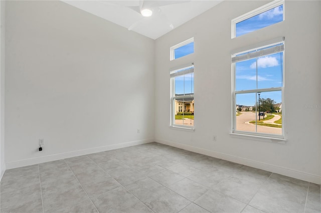 view of tiled spare room