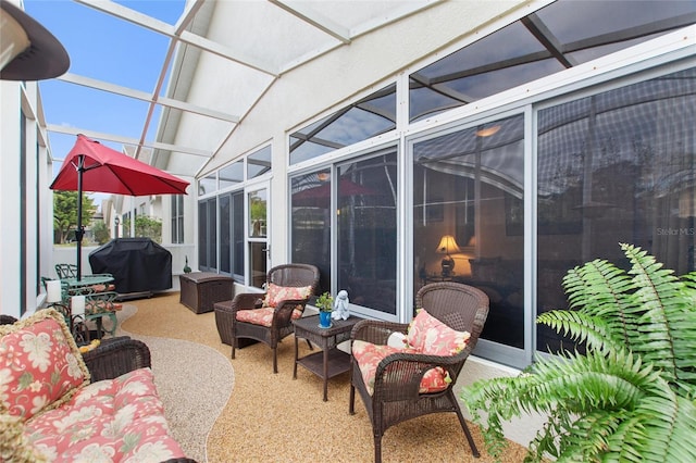 view of sunroom