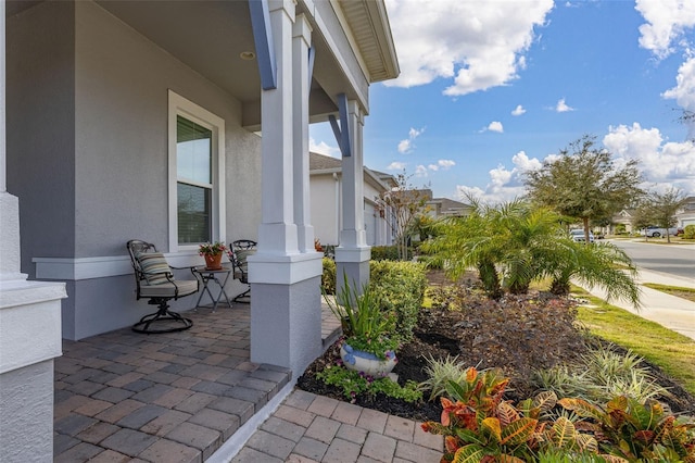 view of patio with covered porch