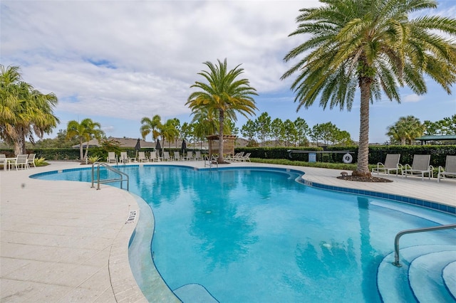 view of pool with a patio area