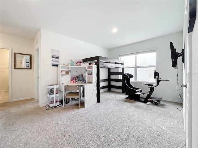 view of carpeted bedroom