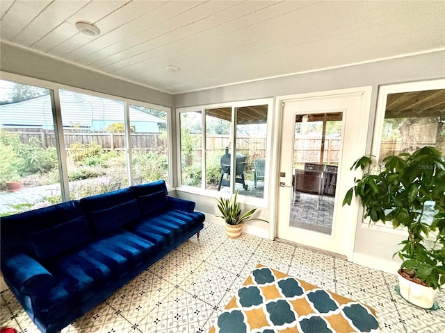 view of sunroom