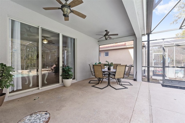 view of sunroom