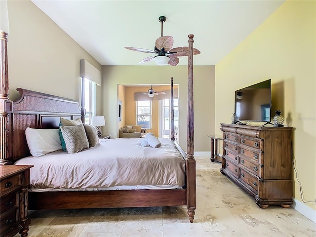 bedroom with ceiling fan