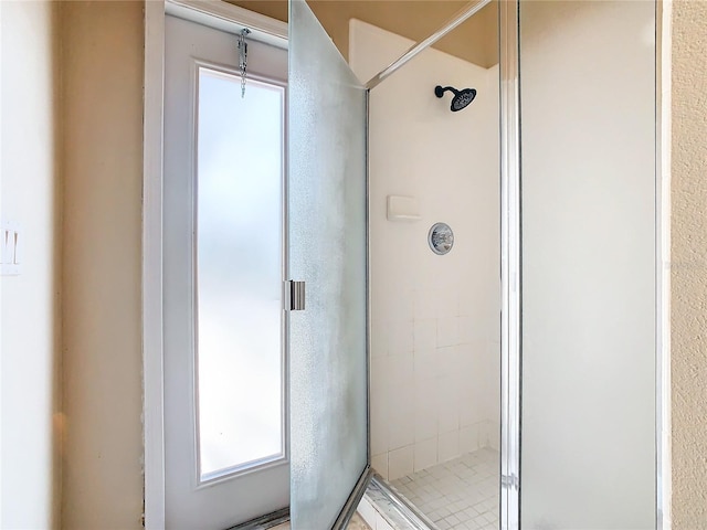 bathroom with walk in shower