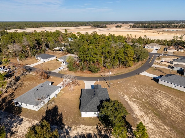 bird's eye view with a rural view