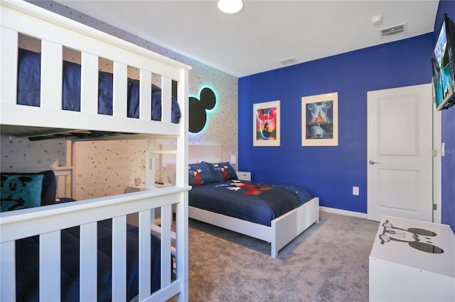 bedroom featuring carpet flooring