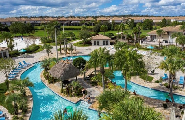 birds eye view of property