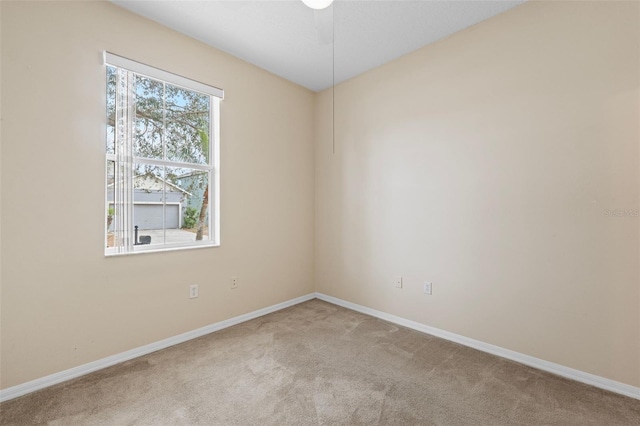 spare room with carpet floors