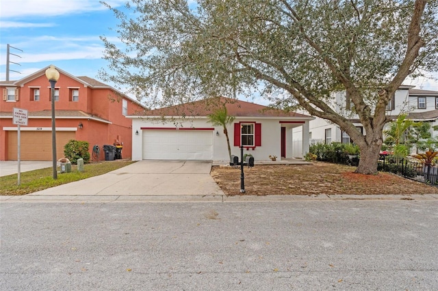 view of front of home featuring a garage