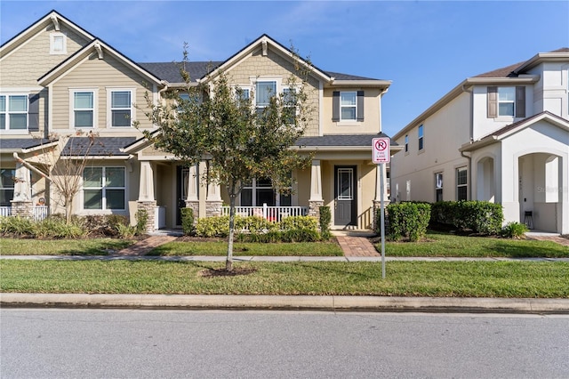 view of front of house with a front yard