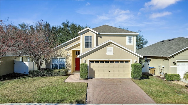 front facade with a front yard