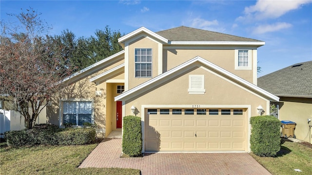 front facade featuring a garage