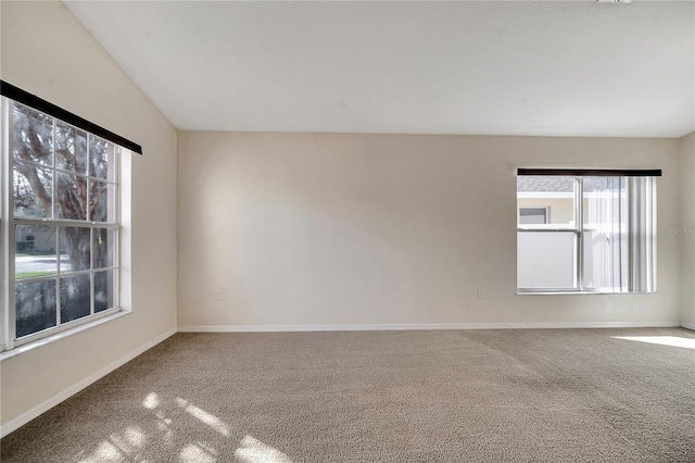 view of carpeted spare room