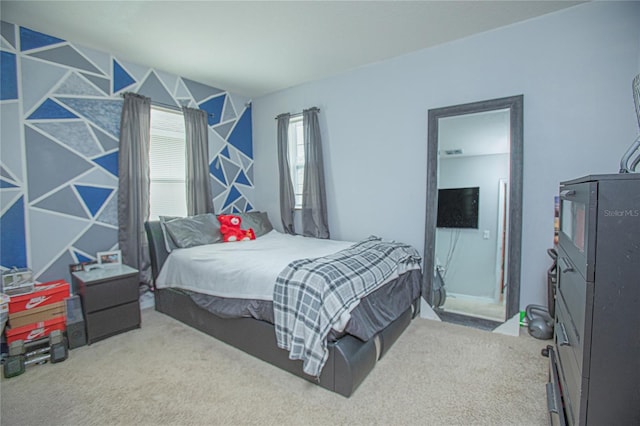 bedroom with carpet floors