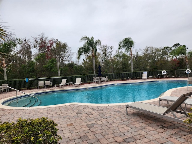 view of pool with a patio area